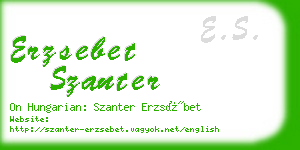 erzsebet szanter business card